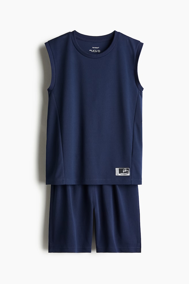 2-teiliges Sportset mit DryMove™ - Marineblau - 1