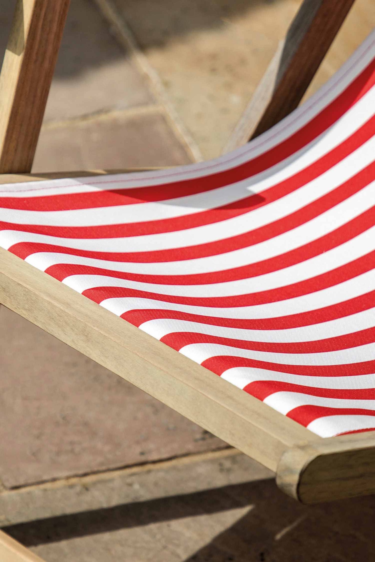 Stripe Deck Chair - Red - 3