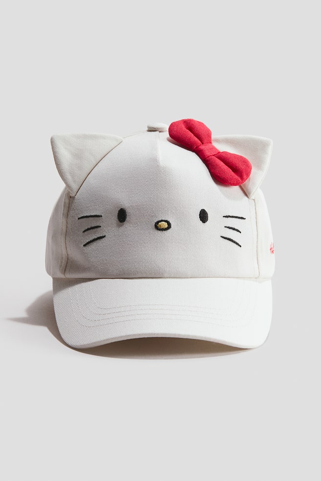 Appliquéd cap - White/Hello Kitty - 1