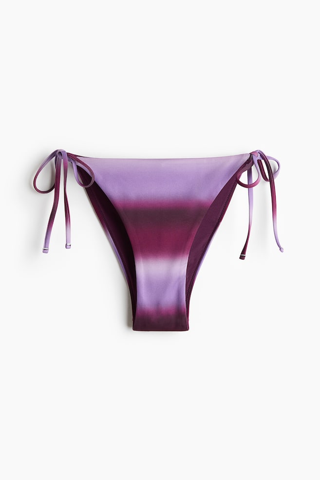 Braga de bikini con tiras de anudar - Violeta - 1