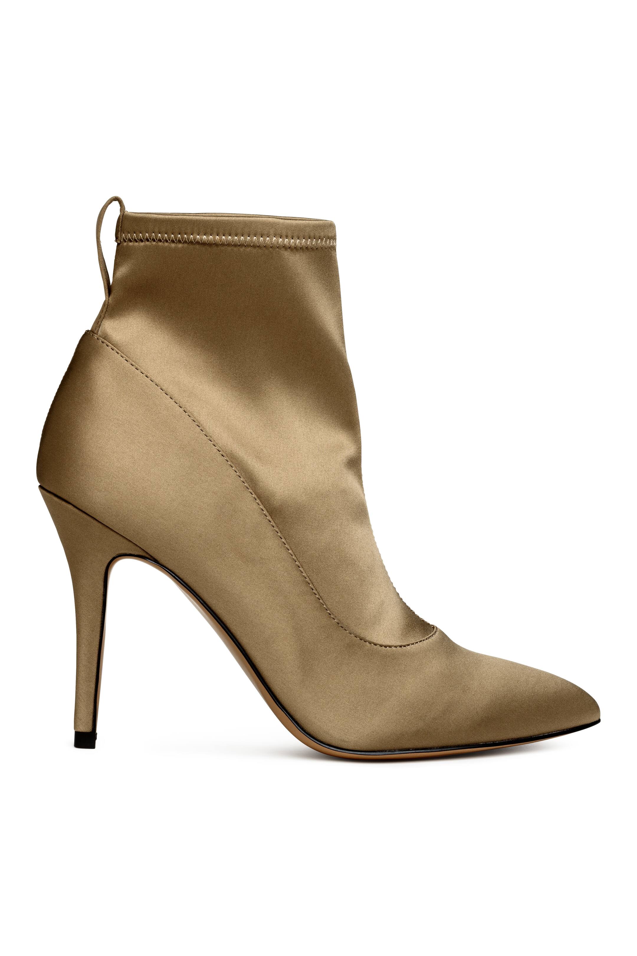 View larger image: Satin ankle boots - Khaki - Ladies | H&M GB 1