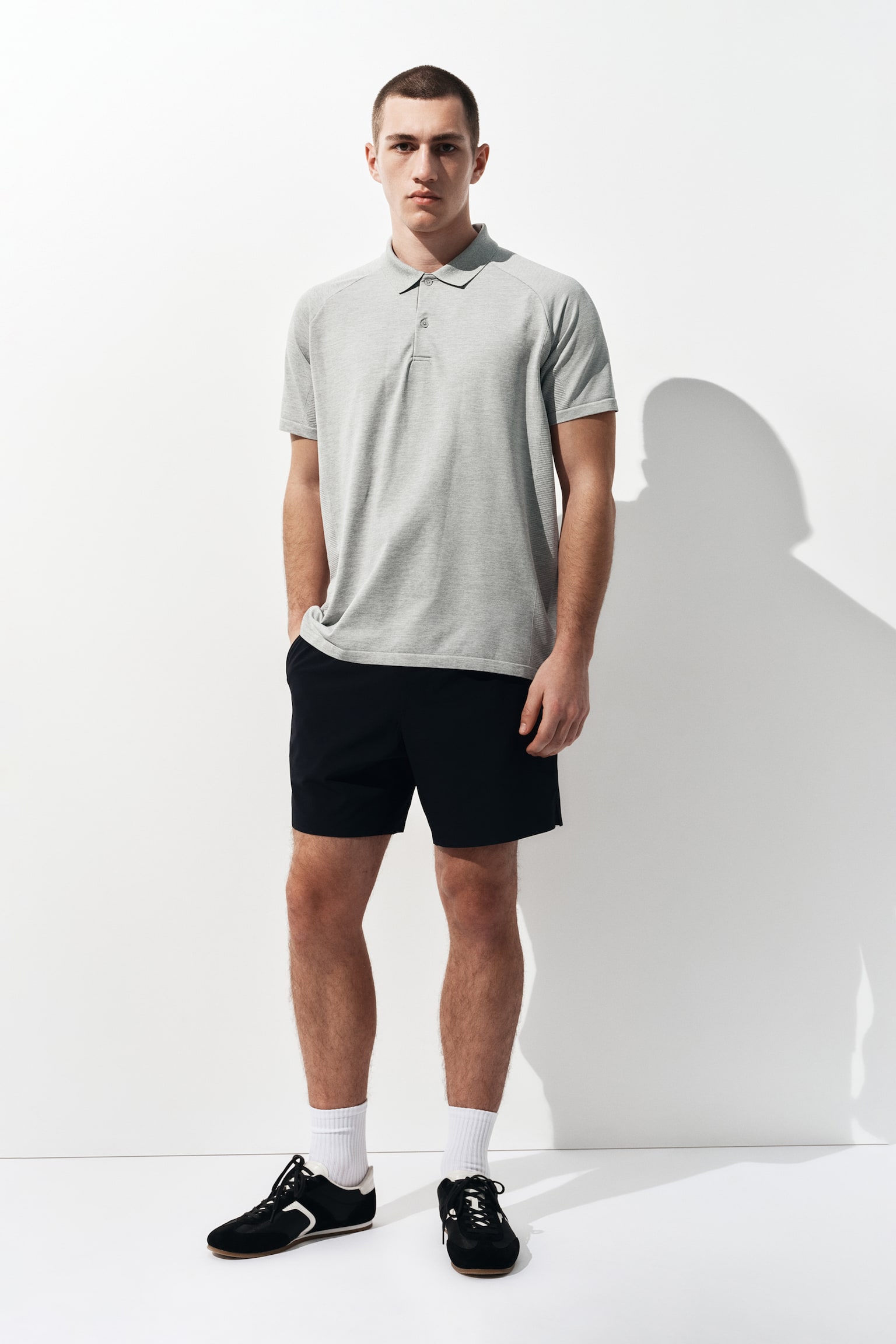 Regular Fit Tennis T-shirt with DryMove™-Light grey marl - 5