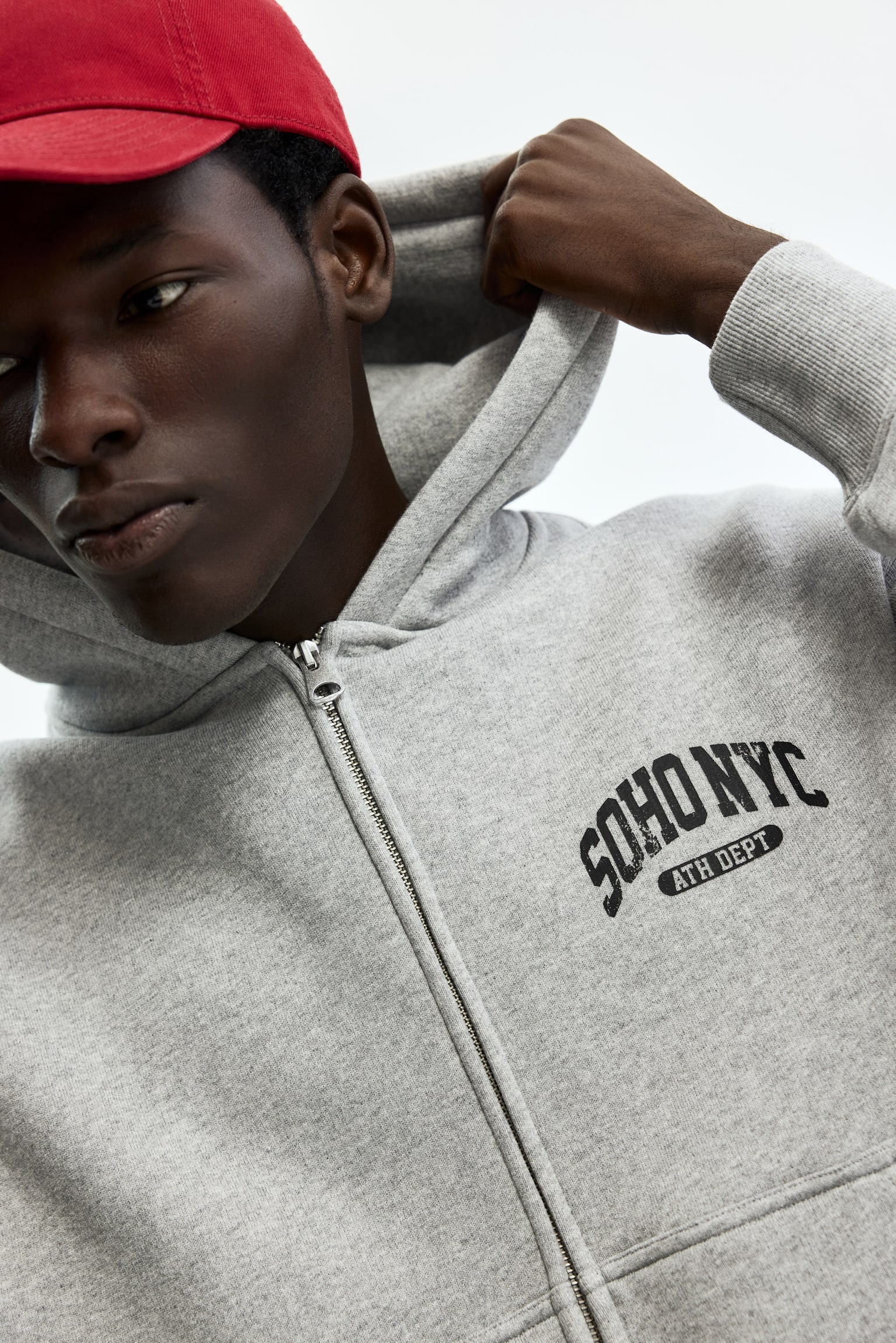 Dukserica s kapuljačom i printom Oversized Fit - Sivi lapor/SoHo NYC/Mornarsko plava/SoHo NYC/Crna/SoHo NYC - 6