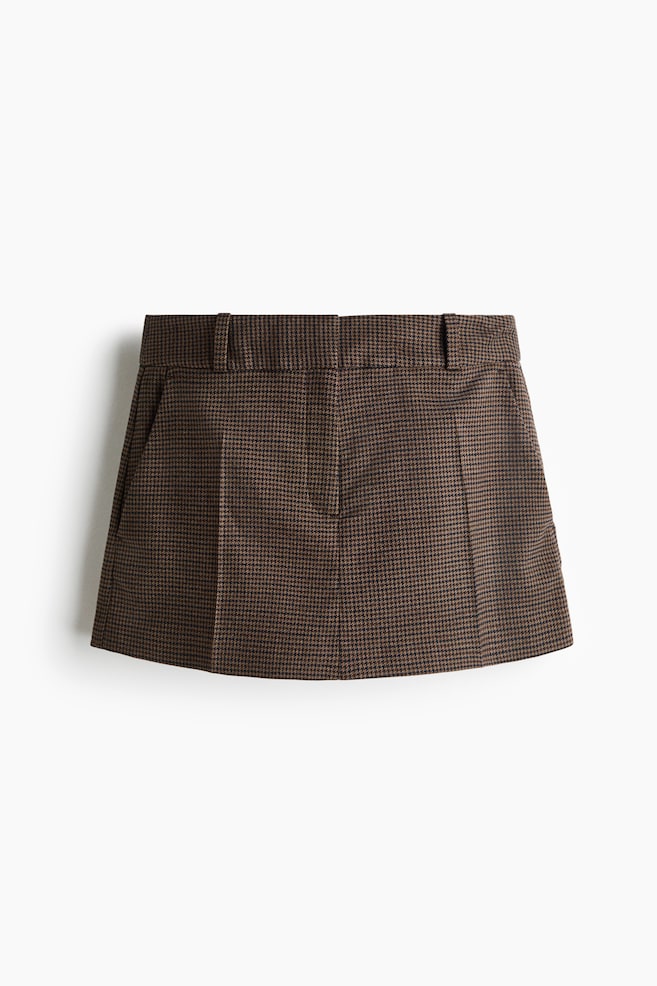 Short skort - Dark mole/Dogtooth pattern/Dark brown/Black - 1