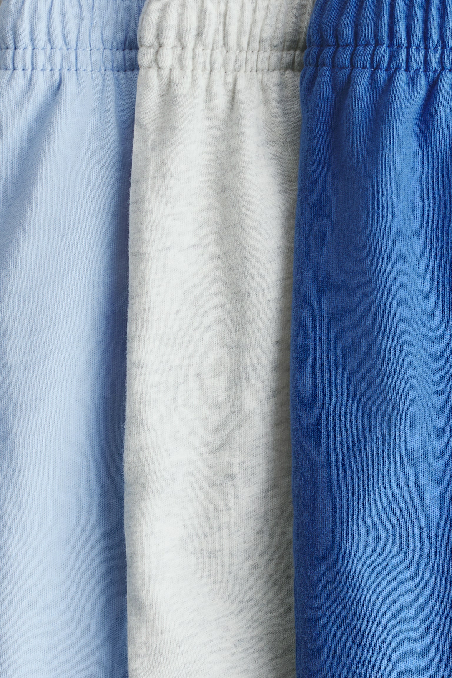 3-pack cotton jersey shorts - Blue/Light blue/Light grey marl/Navy blue/White/Striped - 2