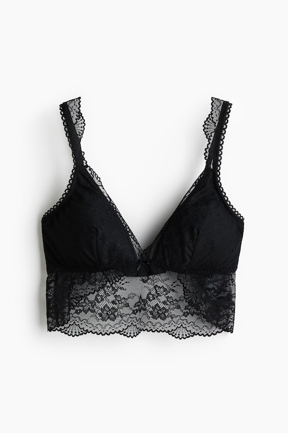 Женское кружевное бралетт H&M с подкладкой