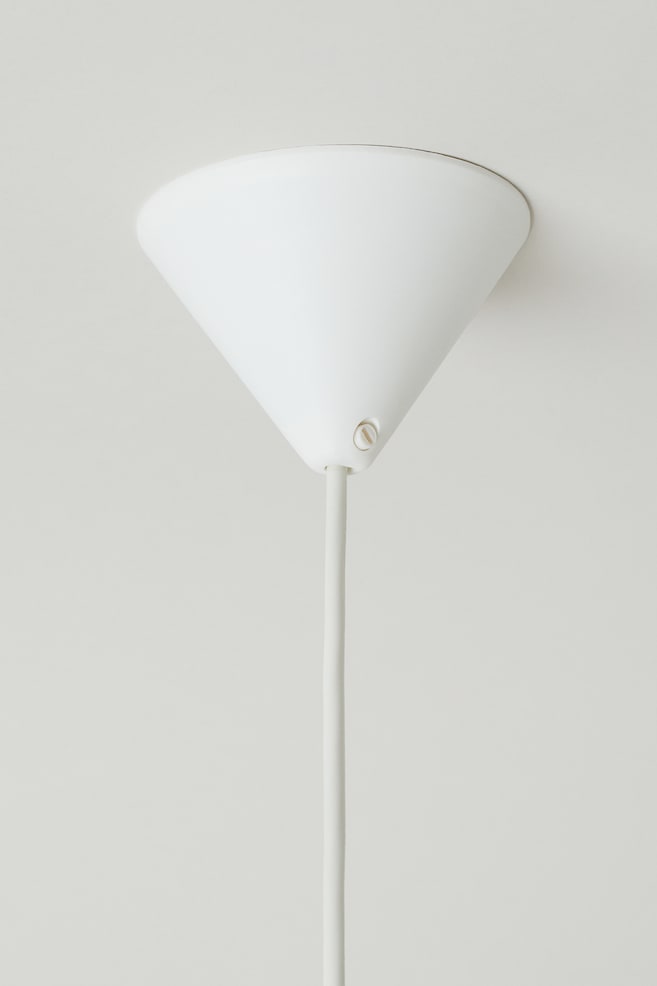 Pleated paper pendant lamp - White - 3