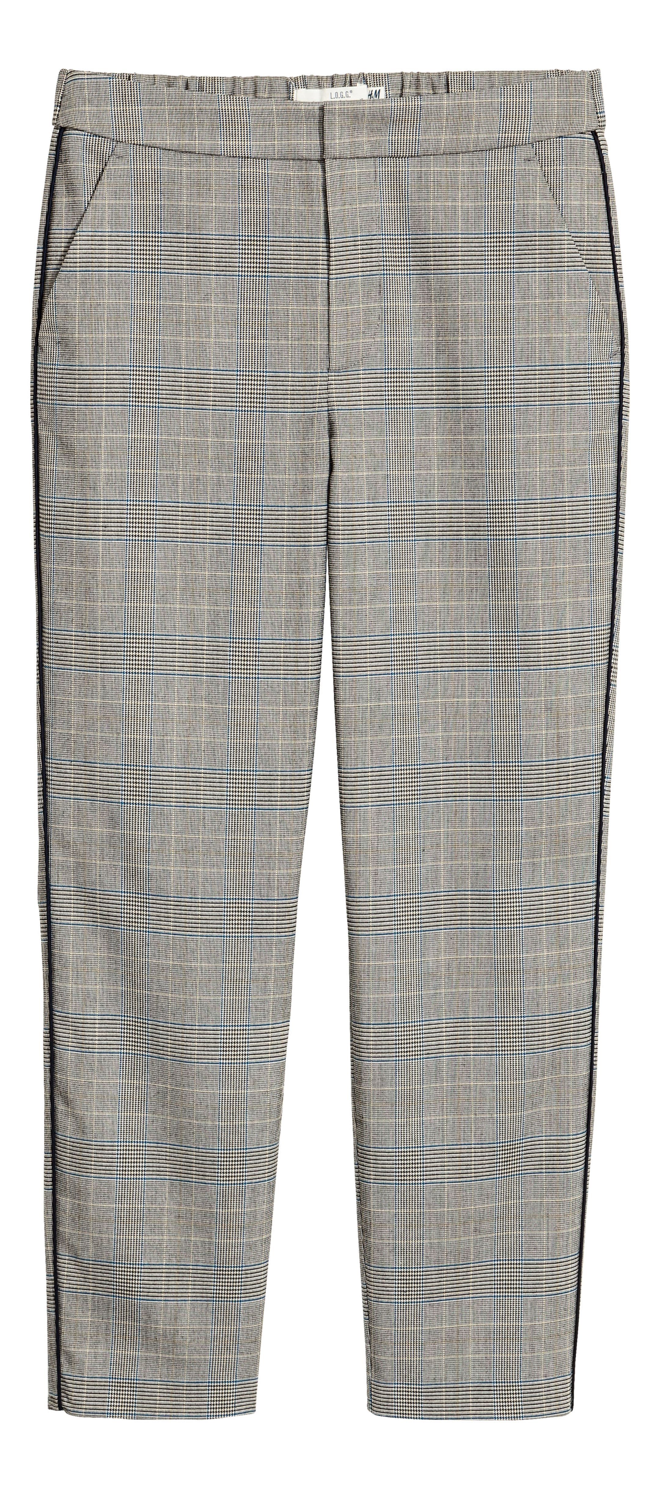 Näytä suurempi kuva: Puvunhousut - Harmaa/Kukonaskel - NAISET | H&M FI 1