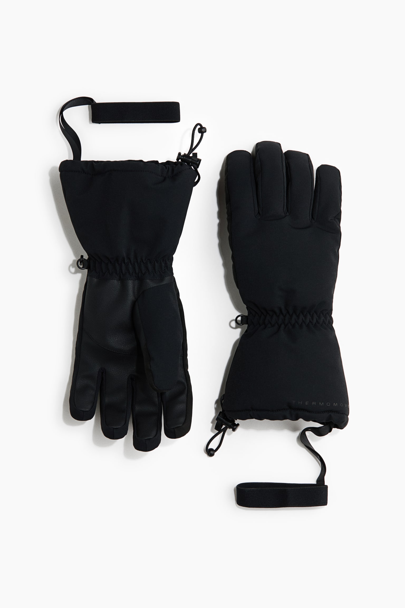 Water-Repellent Ski Gloves - Black