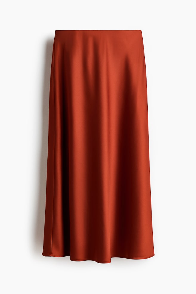 Midi Skirt - Burnt orange/White/floral/Black/Light beige/patterned/White - 1