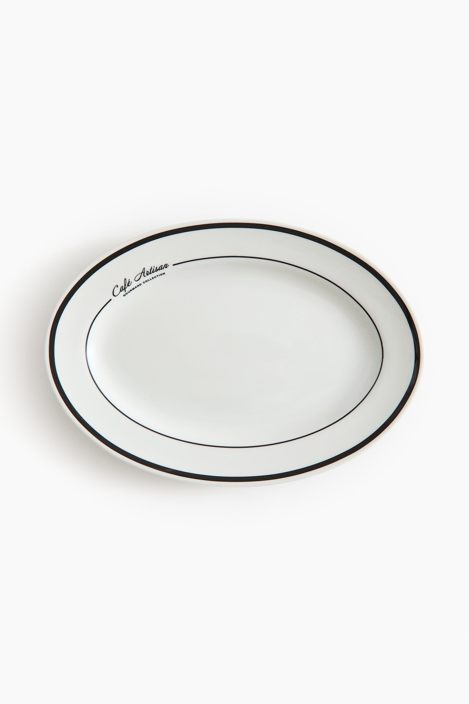 Porcelanowy półmisek - Biały/Czarny - 1