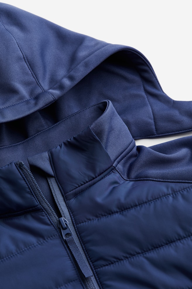 Padded sports jacket - Dark blue/Black - 4