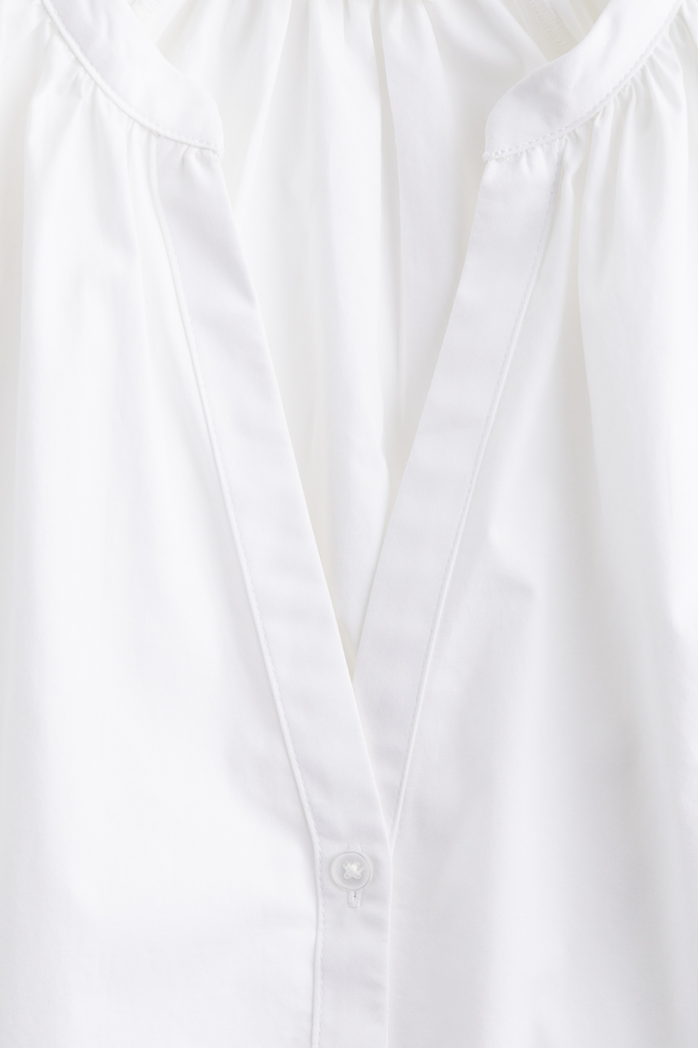 Balloon-sleeved poplin blouse