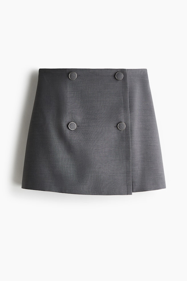 Wrap skirt - Grey - 1