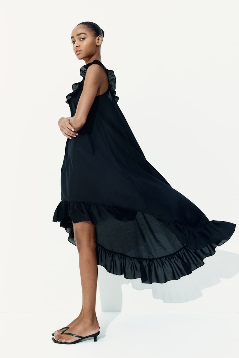 Frill-trimmed dress