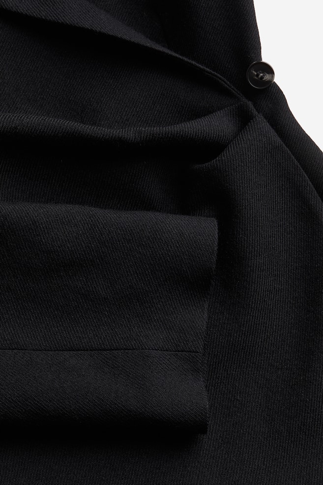 Wool wrapover blazer - Black - 6