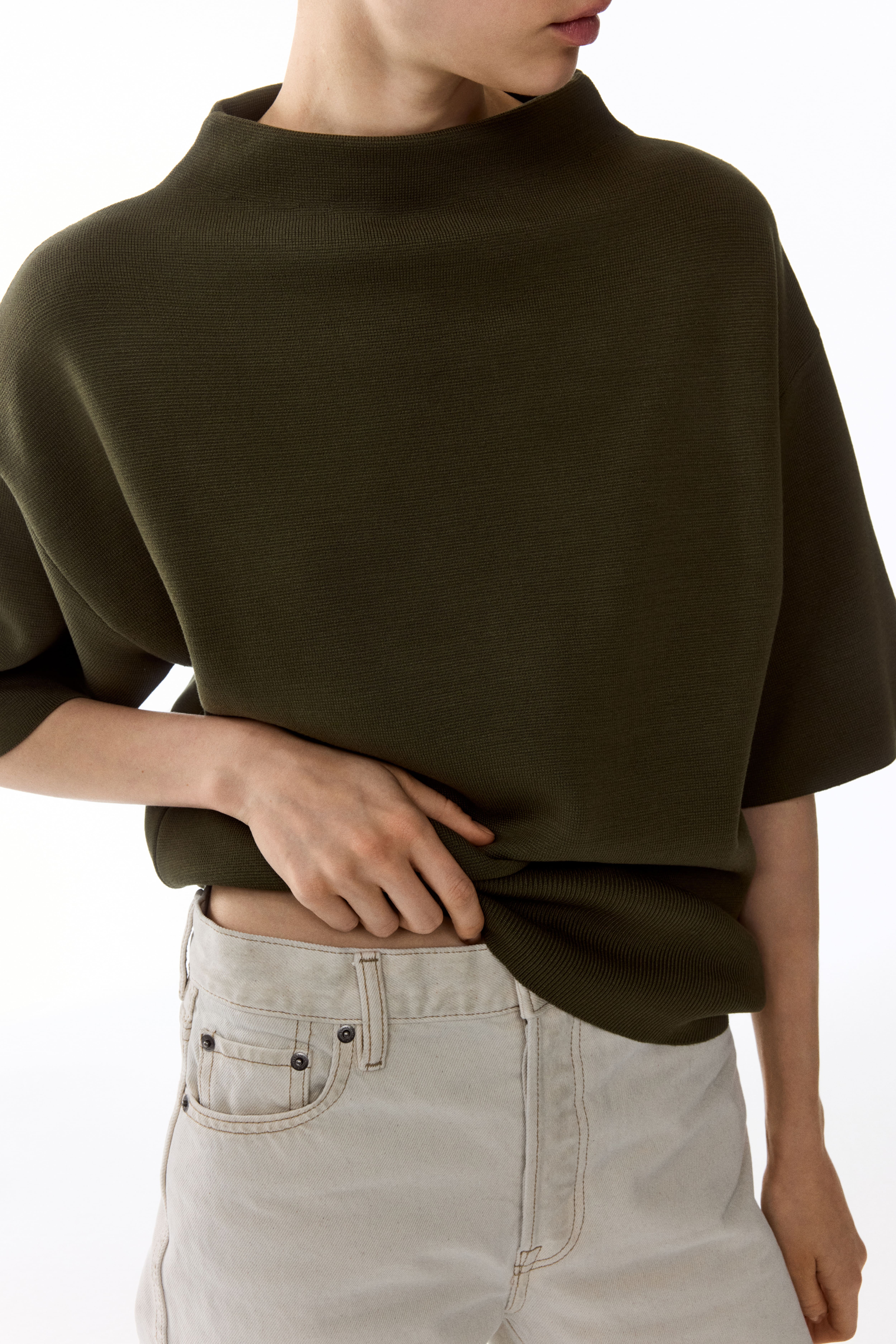 Haut en tricot avec col cheminée