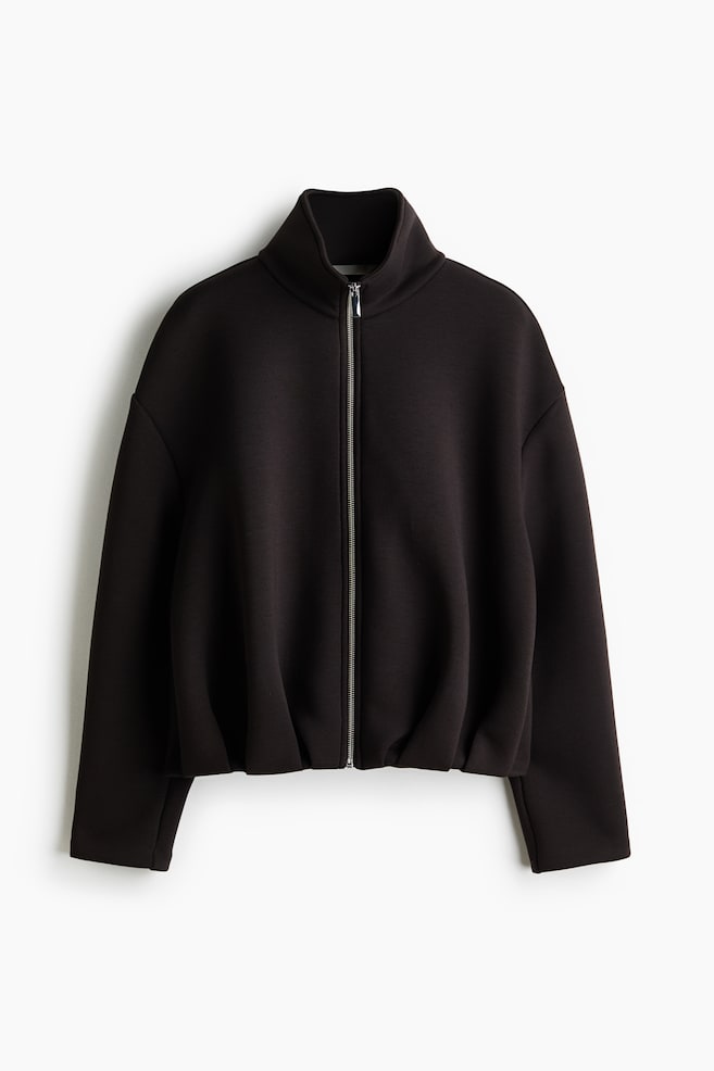 Scuba Fabric Jacket - Dark brown/Dark khaki green/Black - 1