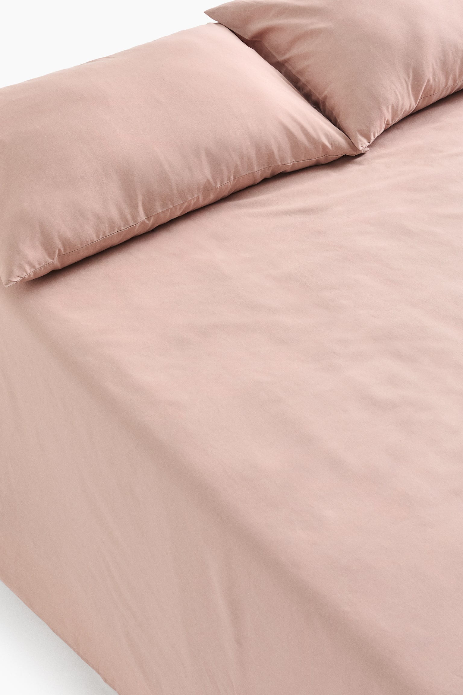 Cotton queen bed sheet set - Dusty pink/Light beige/Mole/Dusty blue