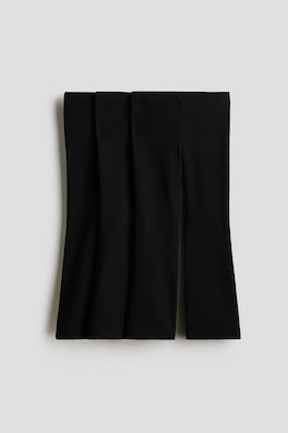 3-pack utsvängda leggings