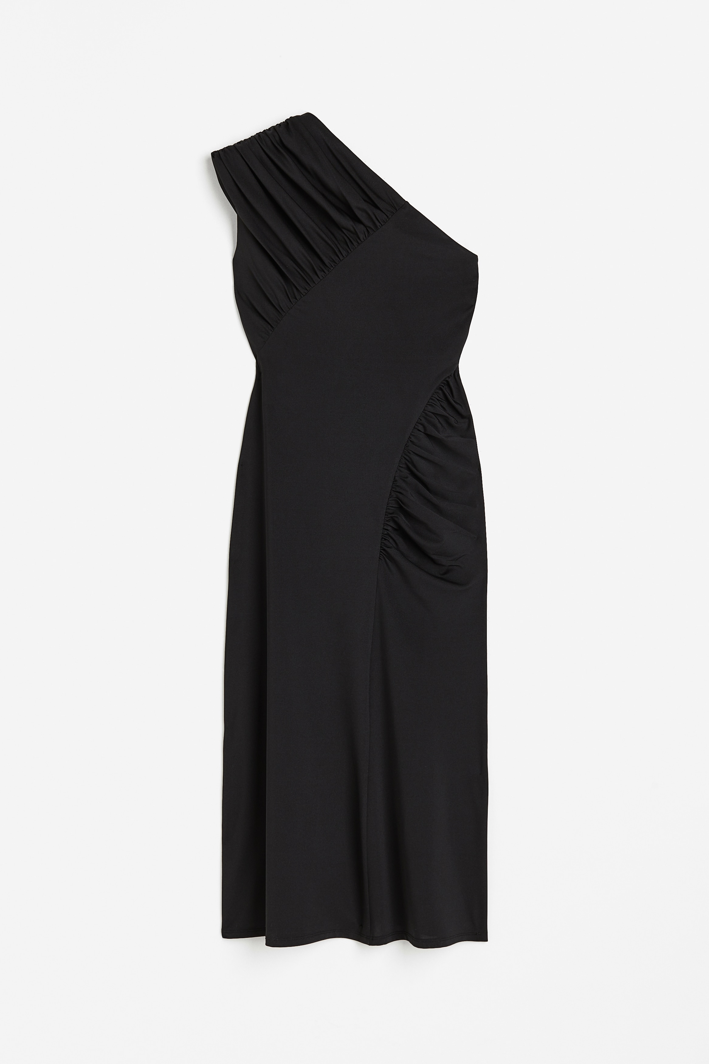 Drapiertes One-Shoulder-KleidModell