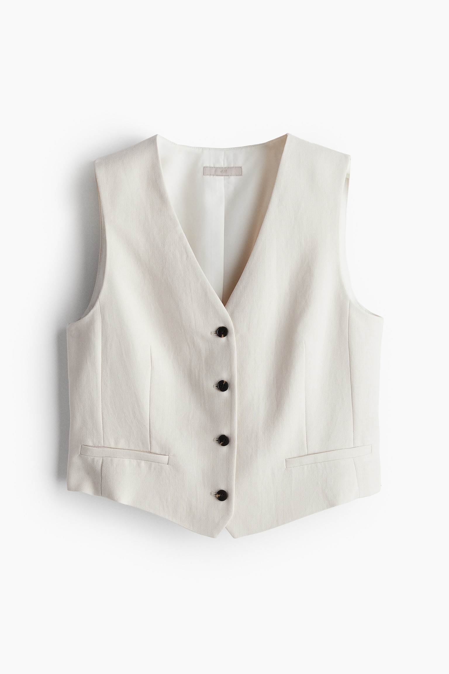 Tailored Suit Waistcoat - Light beige/White/Black - 2