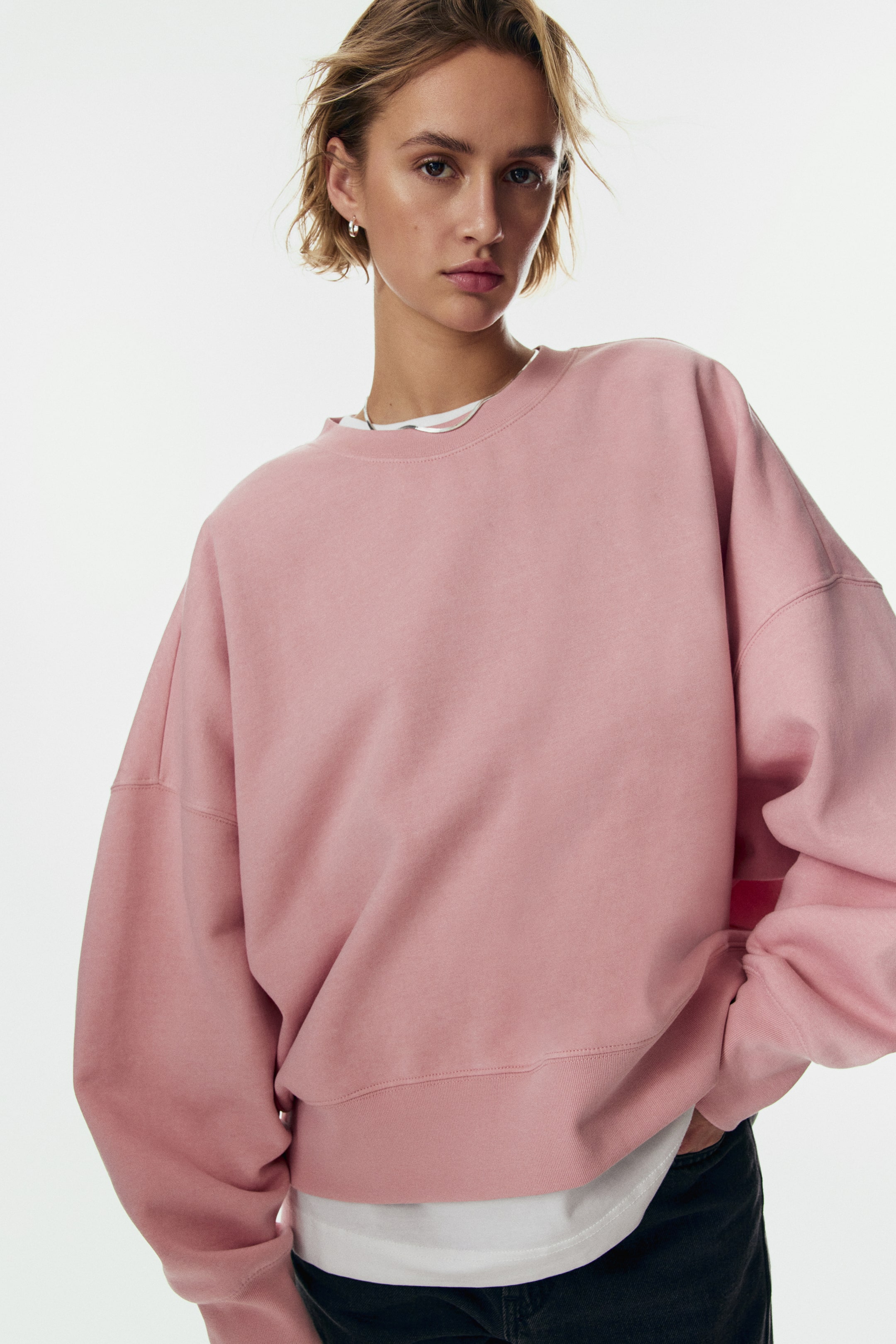 Ver imagem maior: Sweatshirt oversize - Rosa - SENHORA | H&M PT 1