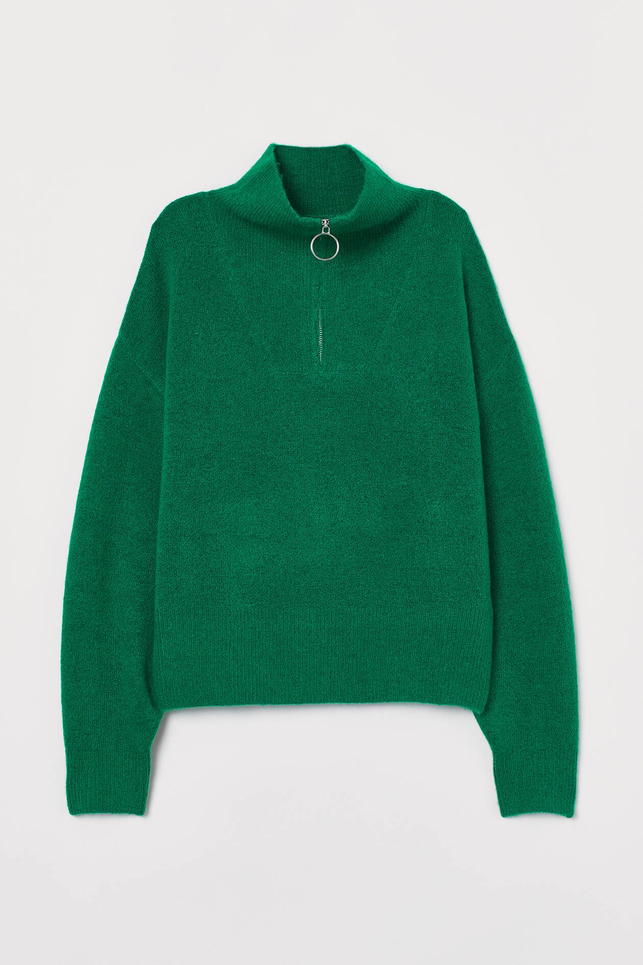 Pull Femme Marks & Spencer Vert Coton - Taille L, Manches Longues, Occasion