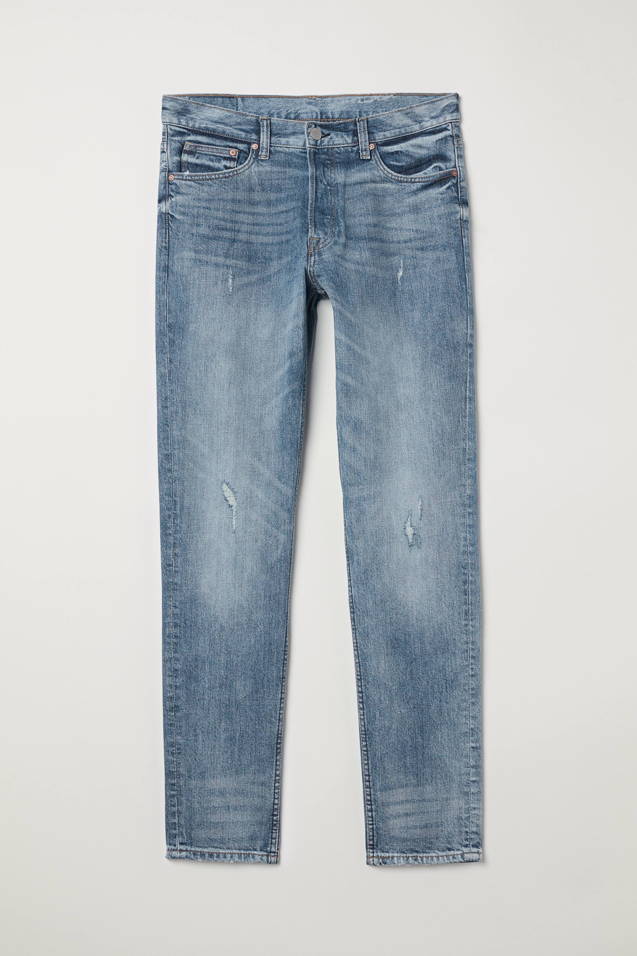 Jeans Homme Logg By H&M Slim - Taille 34 - Coupe Droite Bleu - Occasion Très Bon état