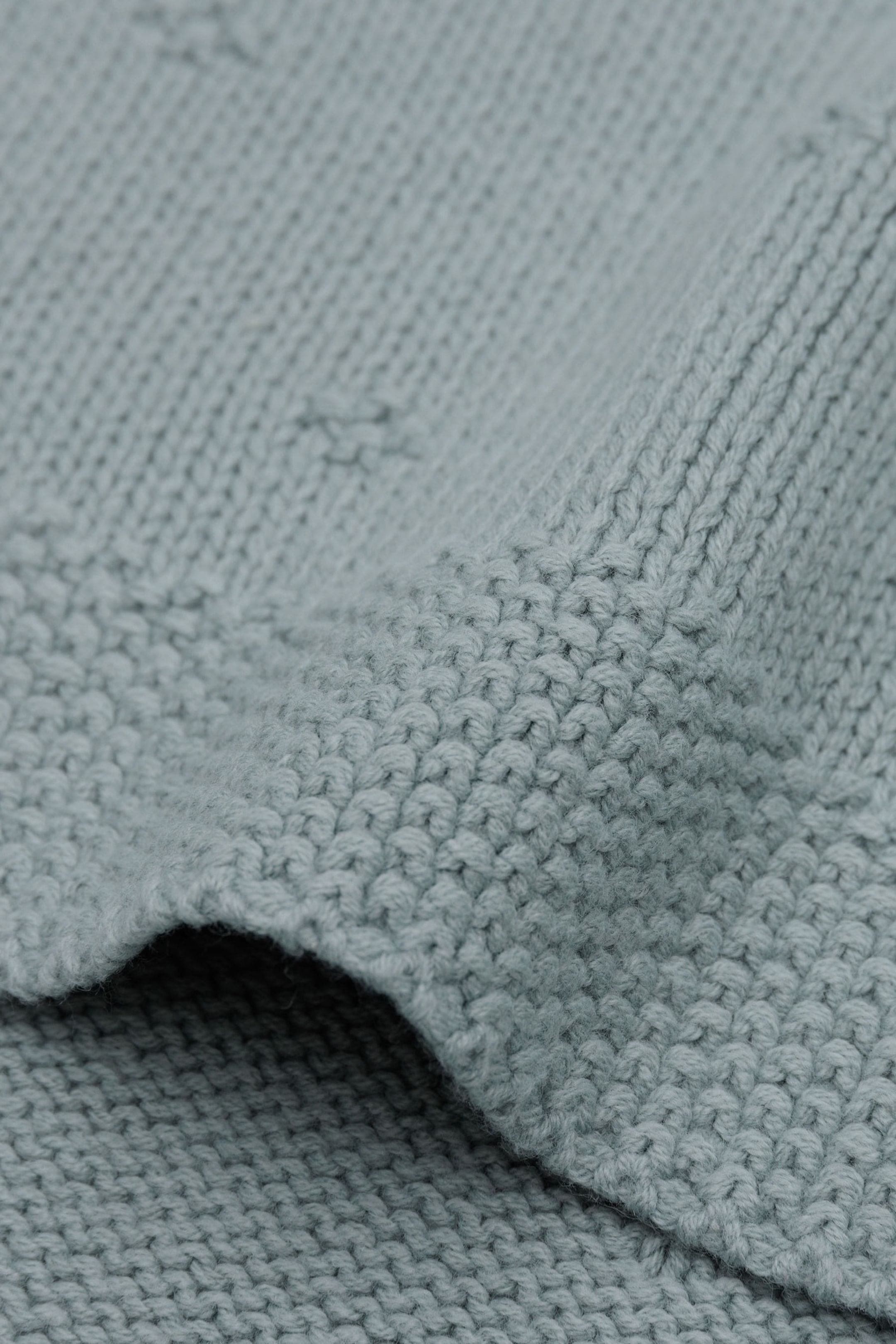 View larger image: Blanket 100x150 - Cosy Knit - Sea Green - Jollein - Home All | H&M GB 6