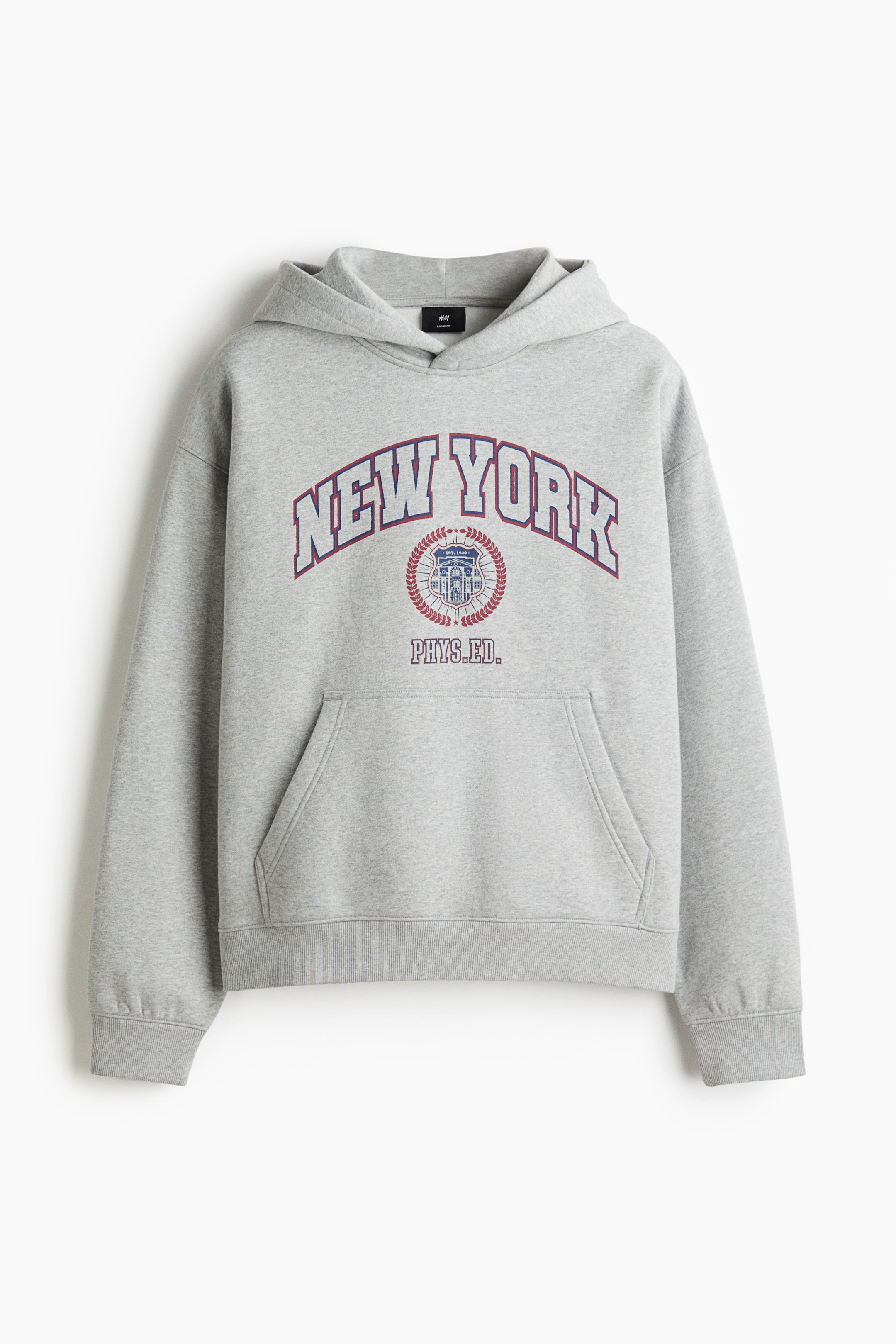 View larger image: Loose fit printed hoodie - Grey marl/New York - Men | H&M IN 6