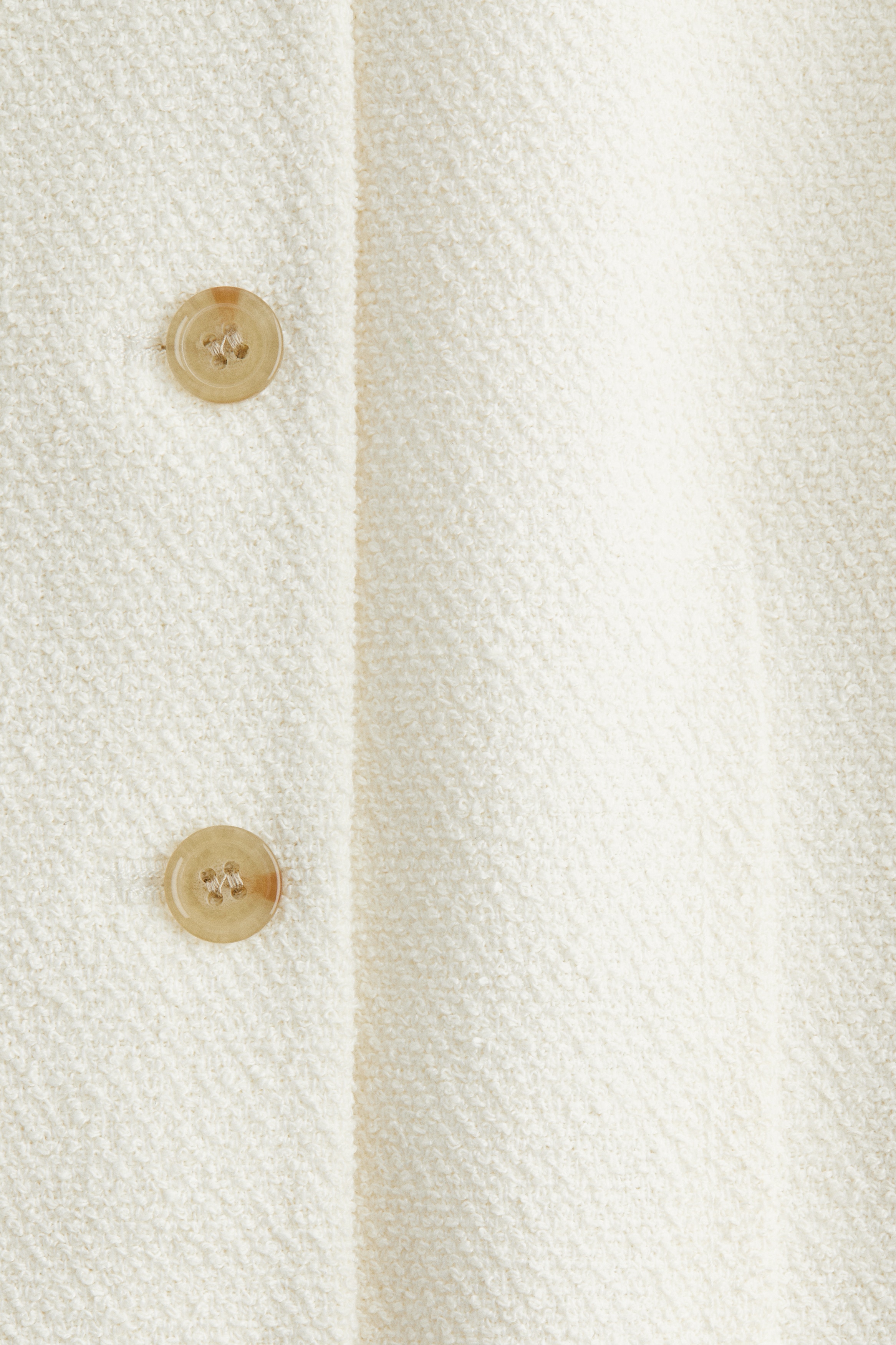 Long button-front bouclé dress