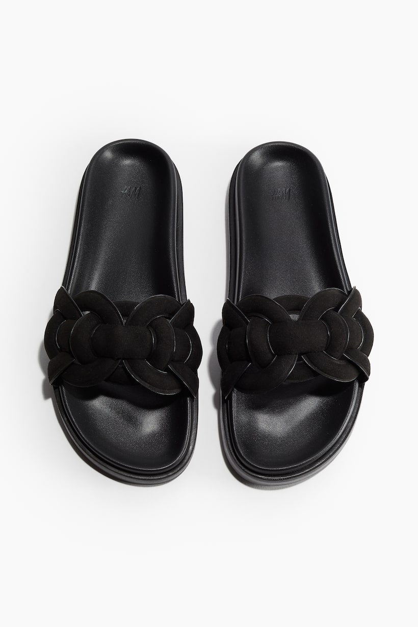 Intertwined-strap Sandals - No heel - Black - Ladies | H&M US