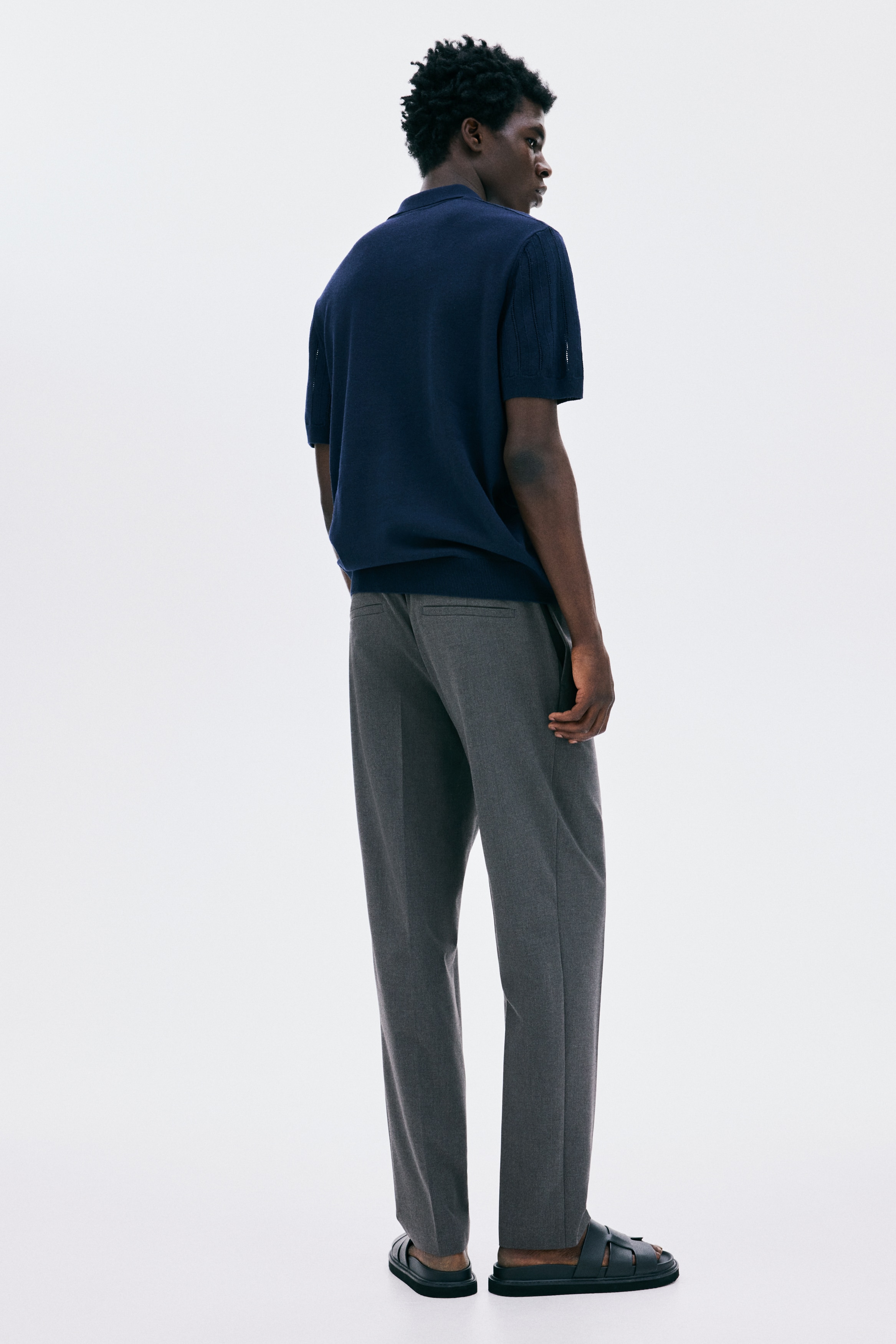 Slim-Fit Dressy Joggers - Dark gray - Men | H&M US