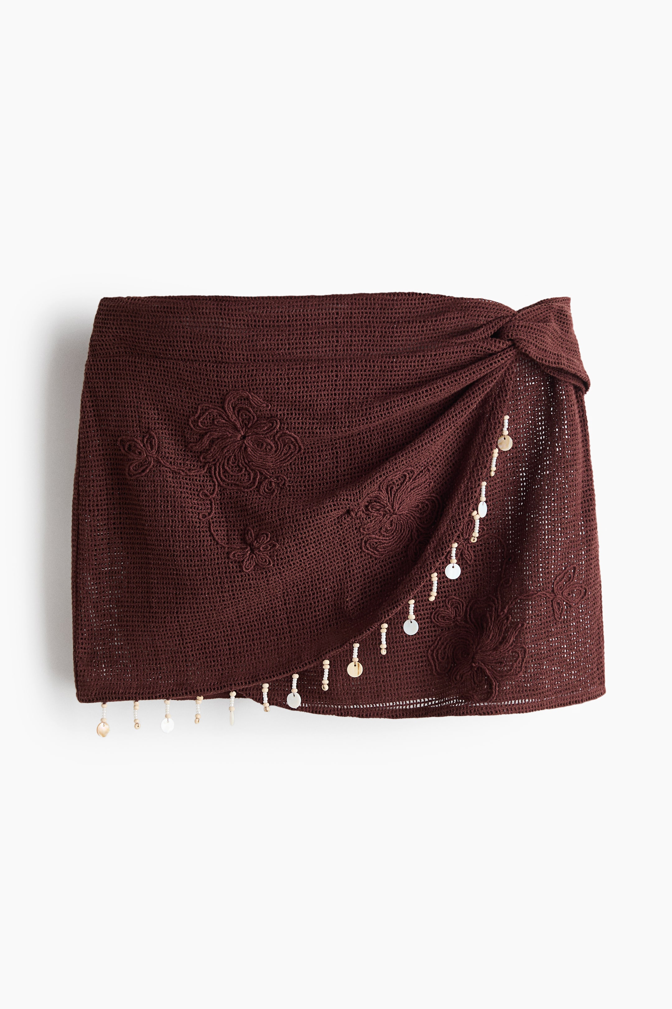 Embroidered Cotton Beach Skirt