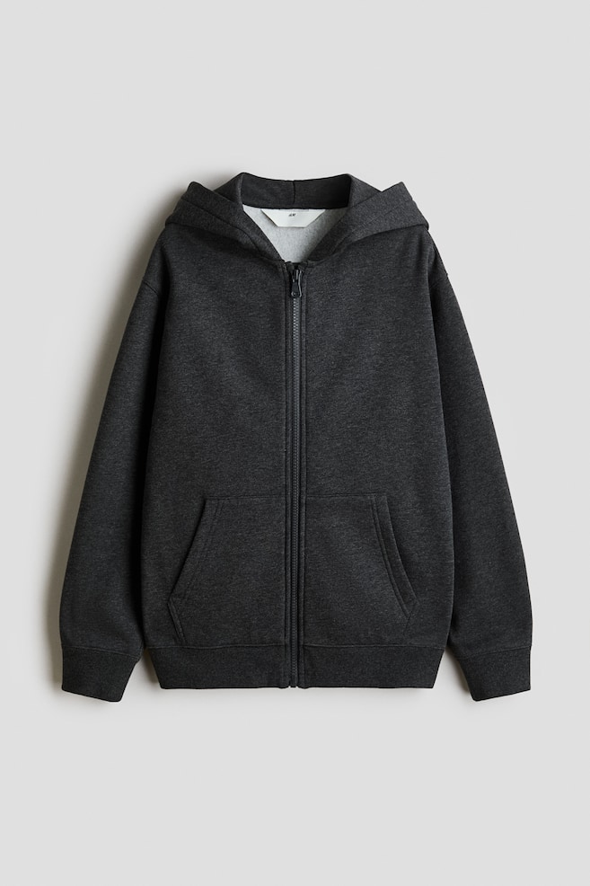 Zip-through hoodie - Dark grey marl/Light blue/Light beige/Navy blue/Black/Light grey marl - 1