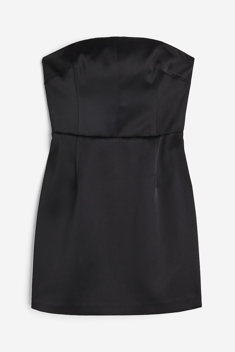 Women's Black Mini bandeau dress | H&M Women's Black Mini bandeau dress | H&M