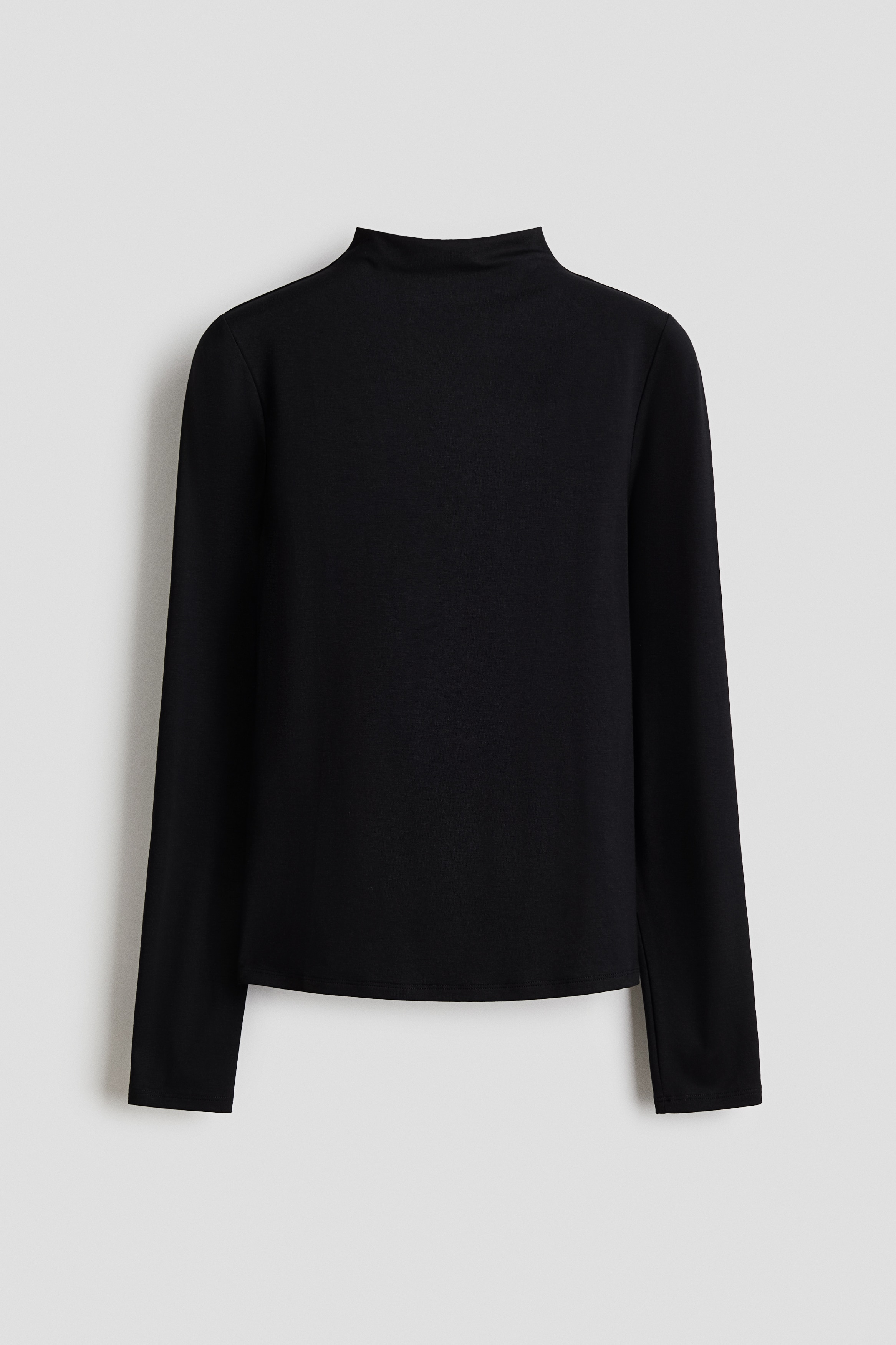 Warme top met turtleneck - Zwart/Lichtbeige/Wit