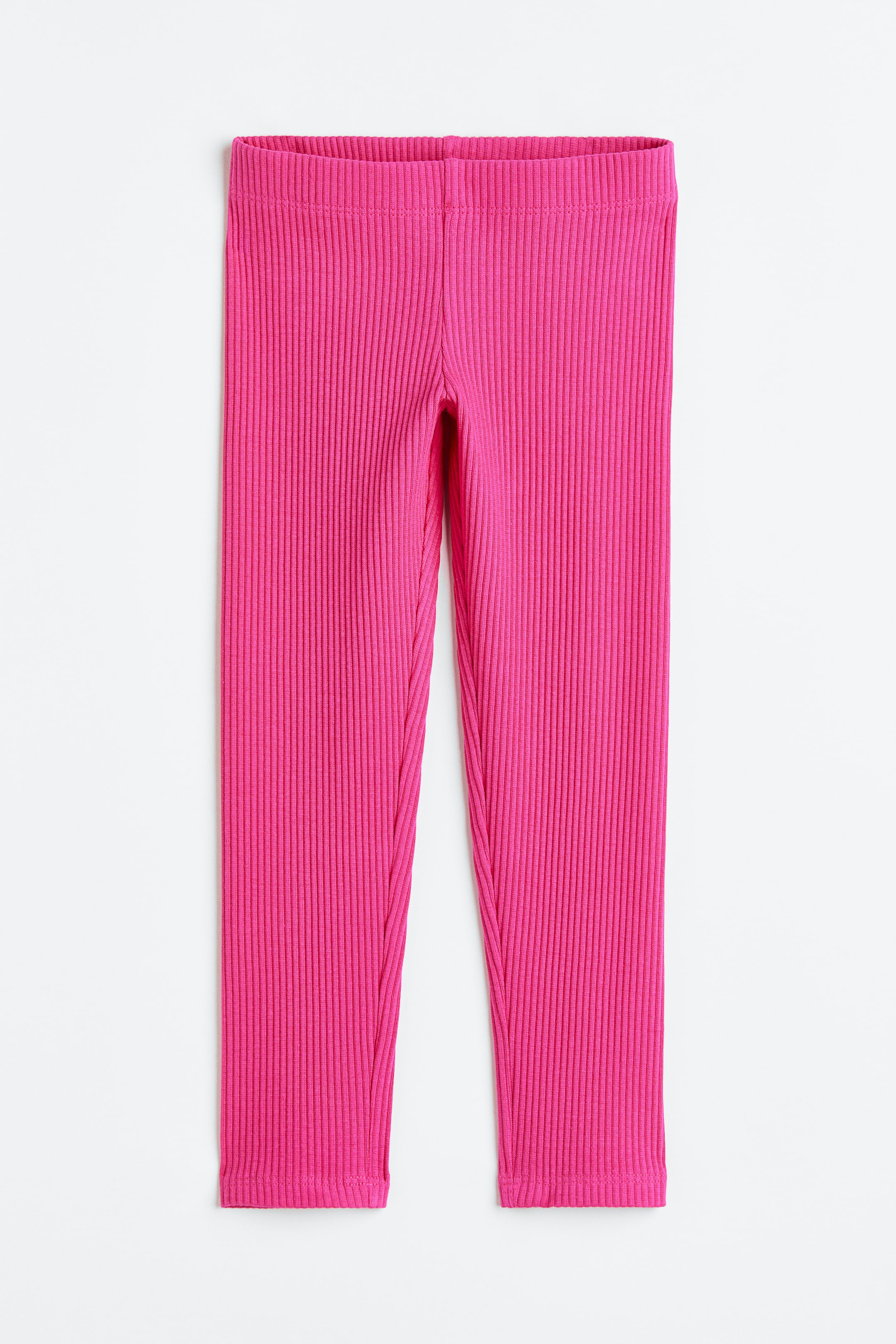Xem ảnh lớn hơn: Quần legging cotton gân nổi - Màu quả anh đào - Kids | H&M VN 1