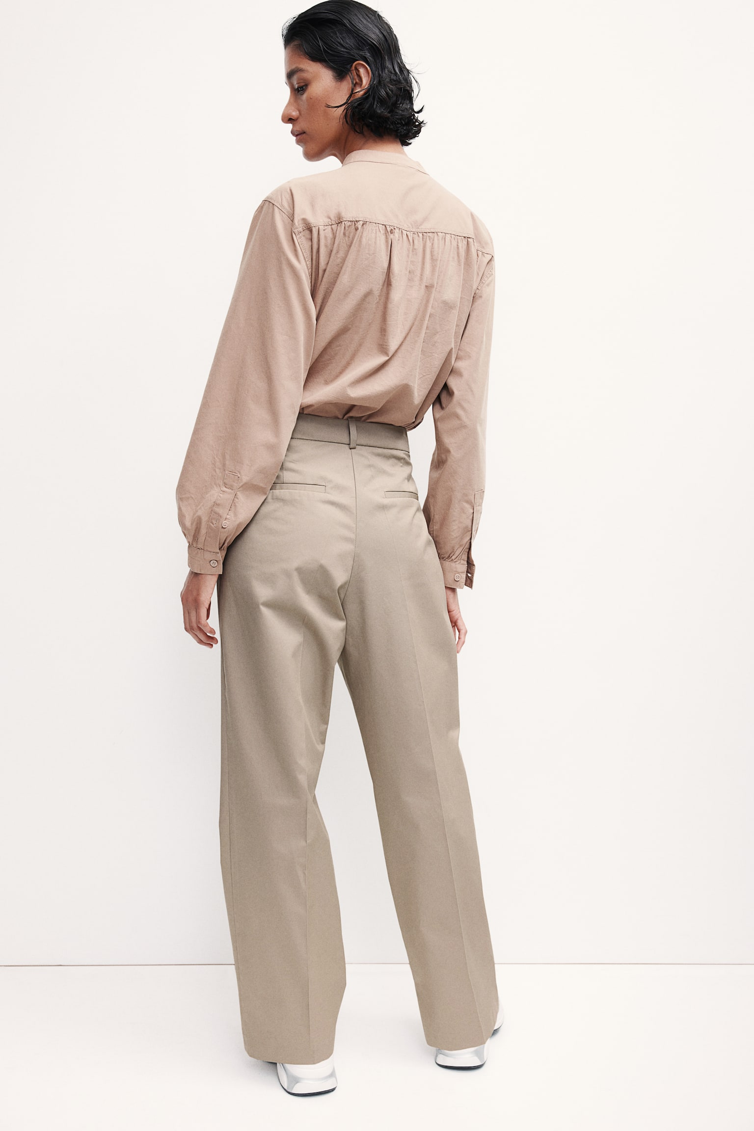 Crease-leg chinos - Beige - 4