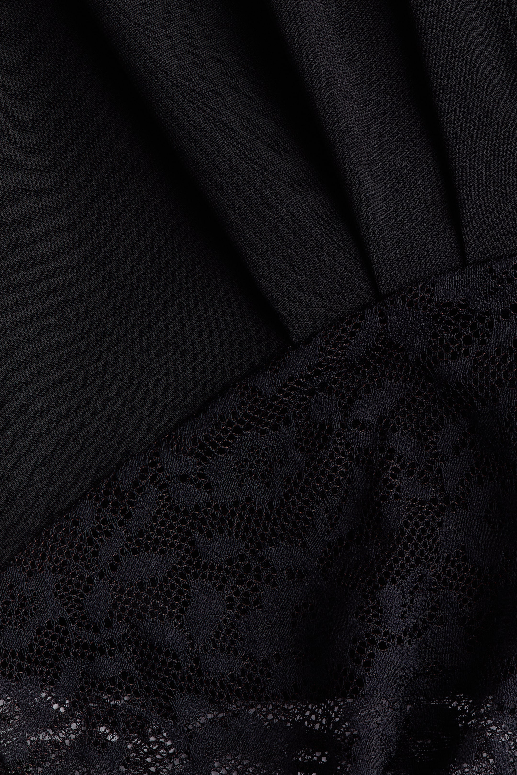 Dual-Fabric Draped Top