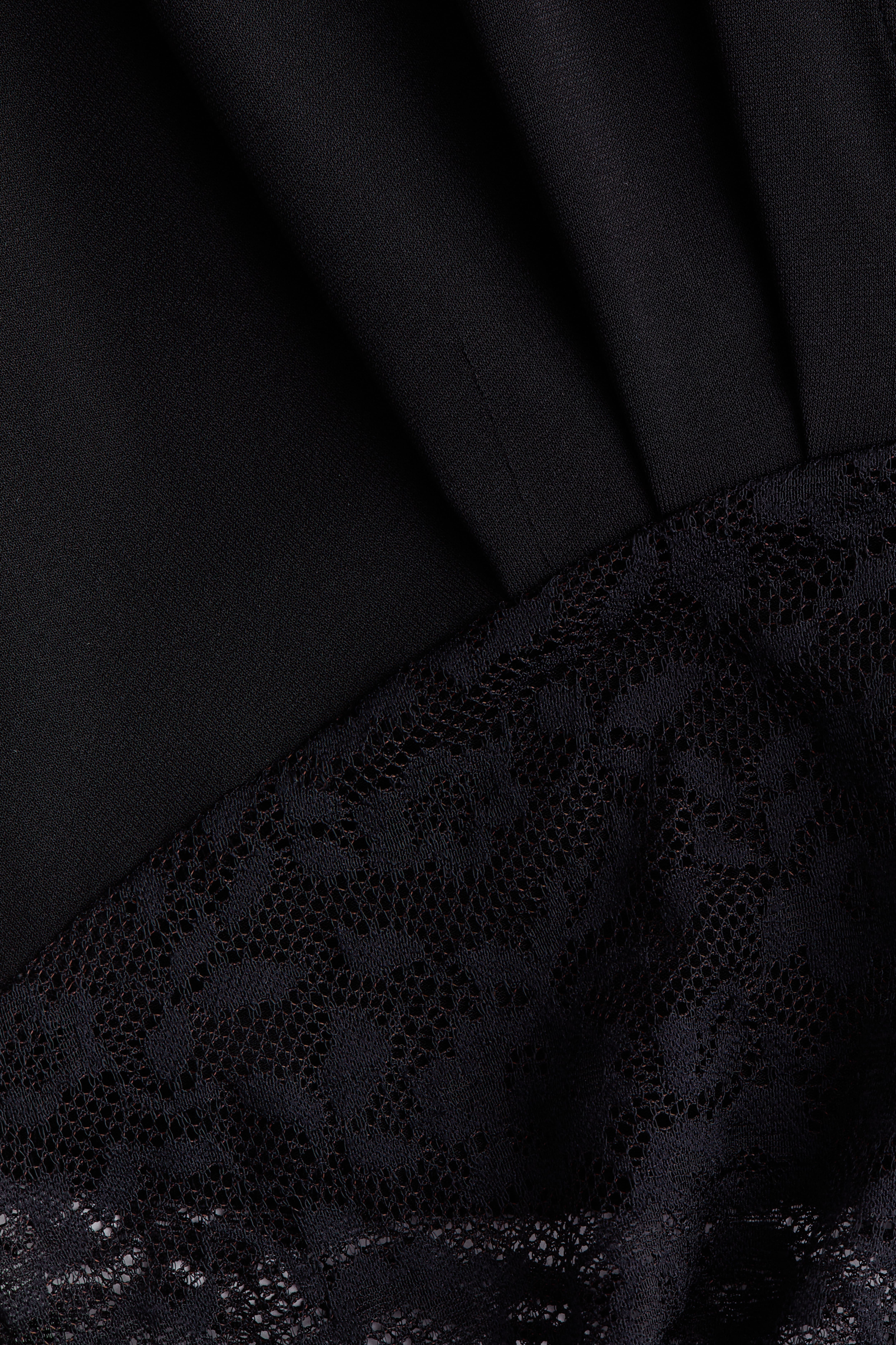 Dual-fabric draped top