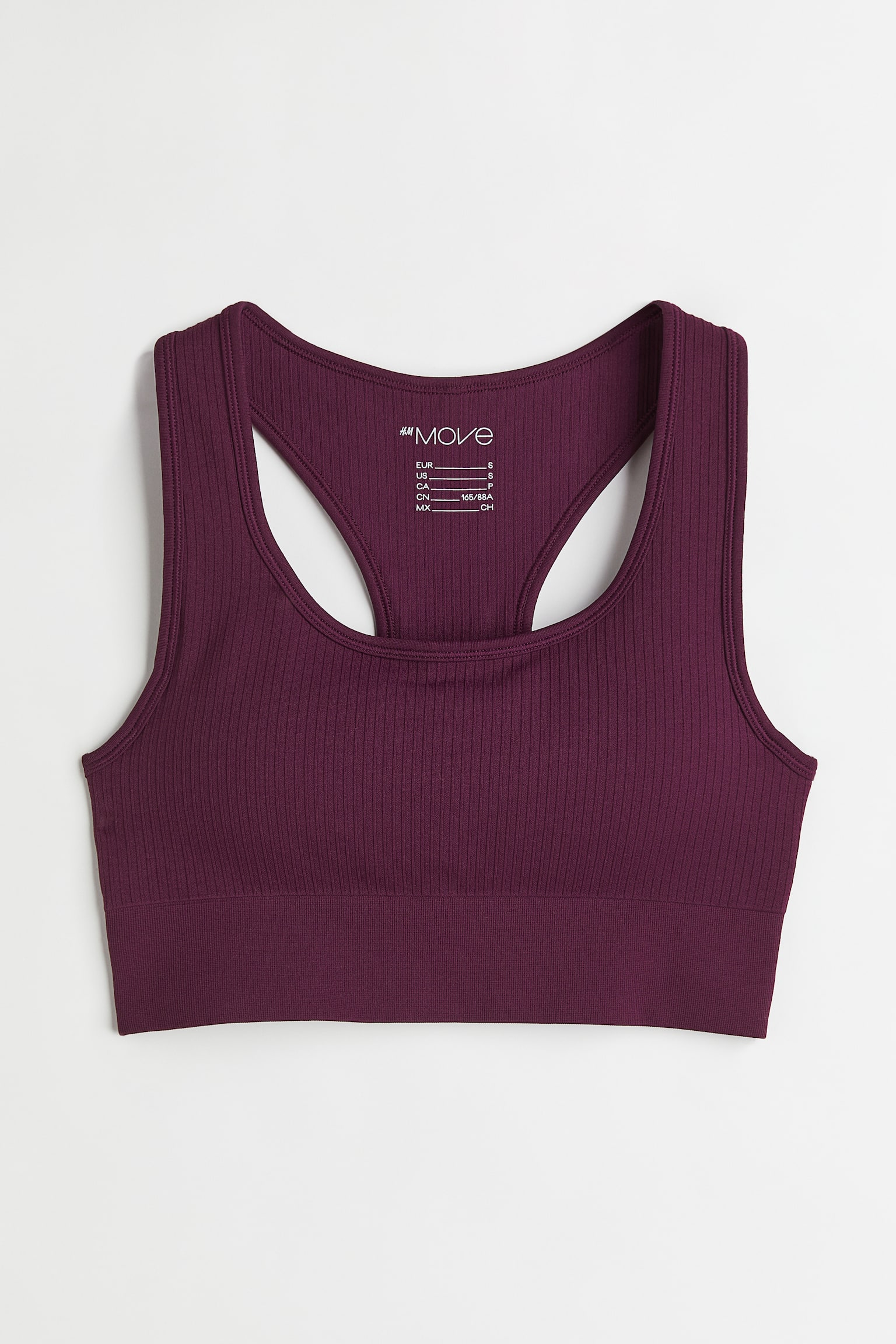 Seamless Sports bra in DryMove™ - Plum purple