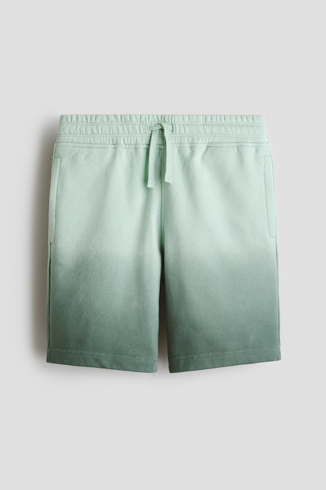 Shorts en french terry con diseño - Verde caqui/Degradado/Negro/Batik - 1