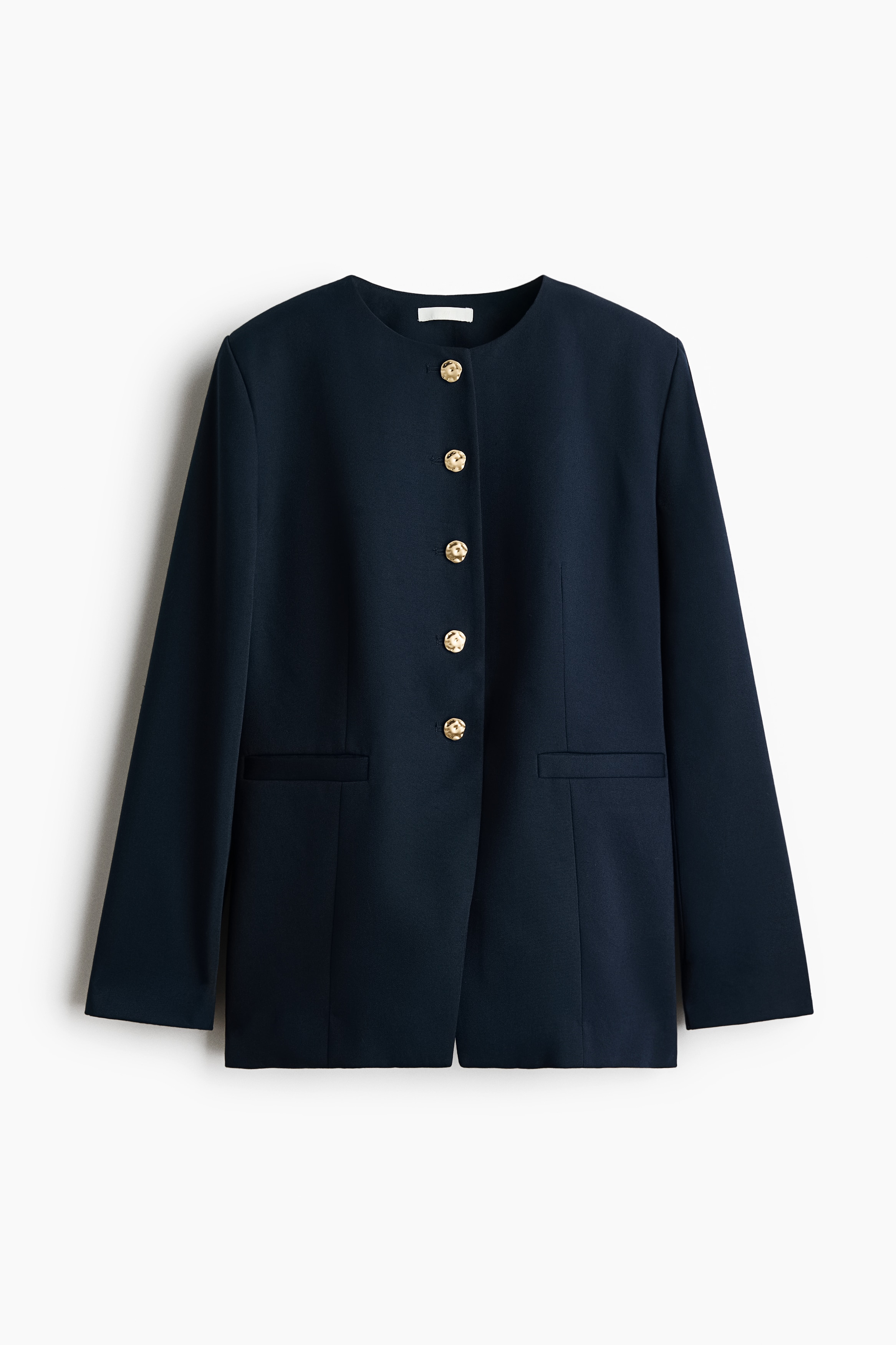 Single-breasted twill blazer