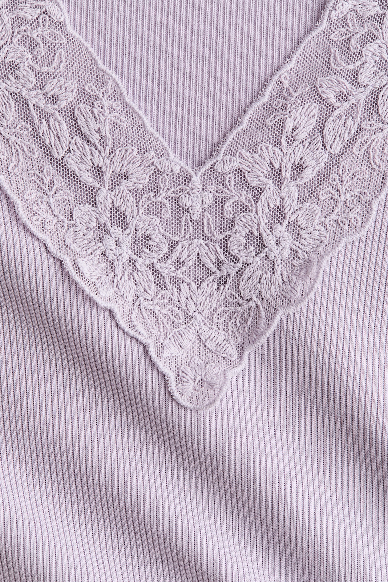 Ribbed V-Neck Top - image 2