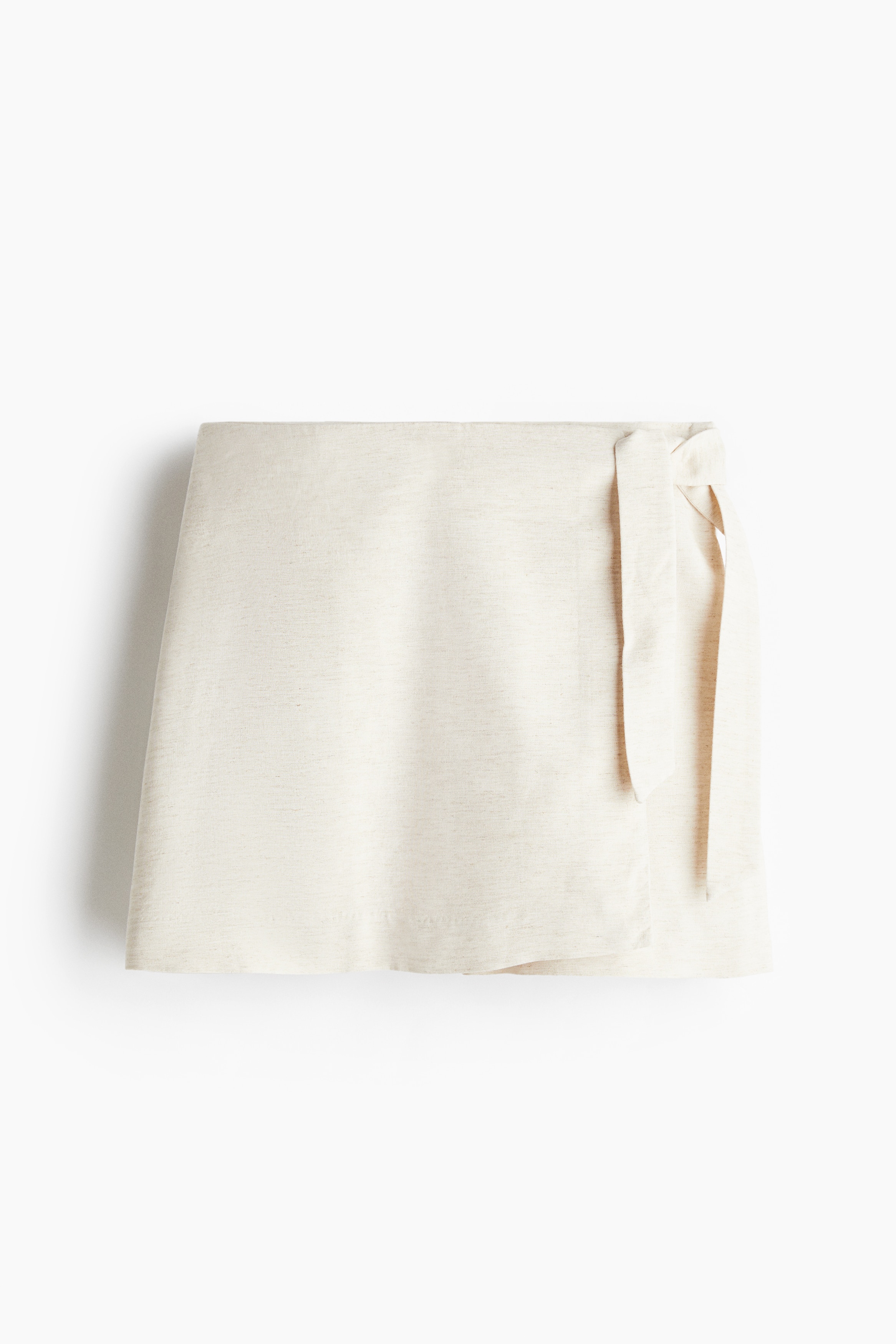 Gonna-shorts in misto lino - Beige chiaro/Bianco/righe