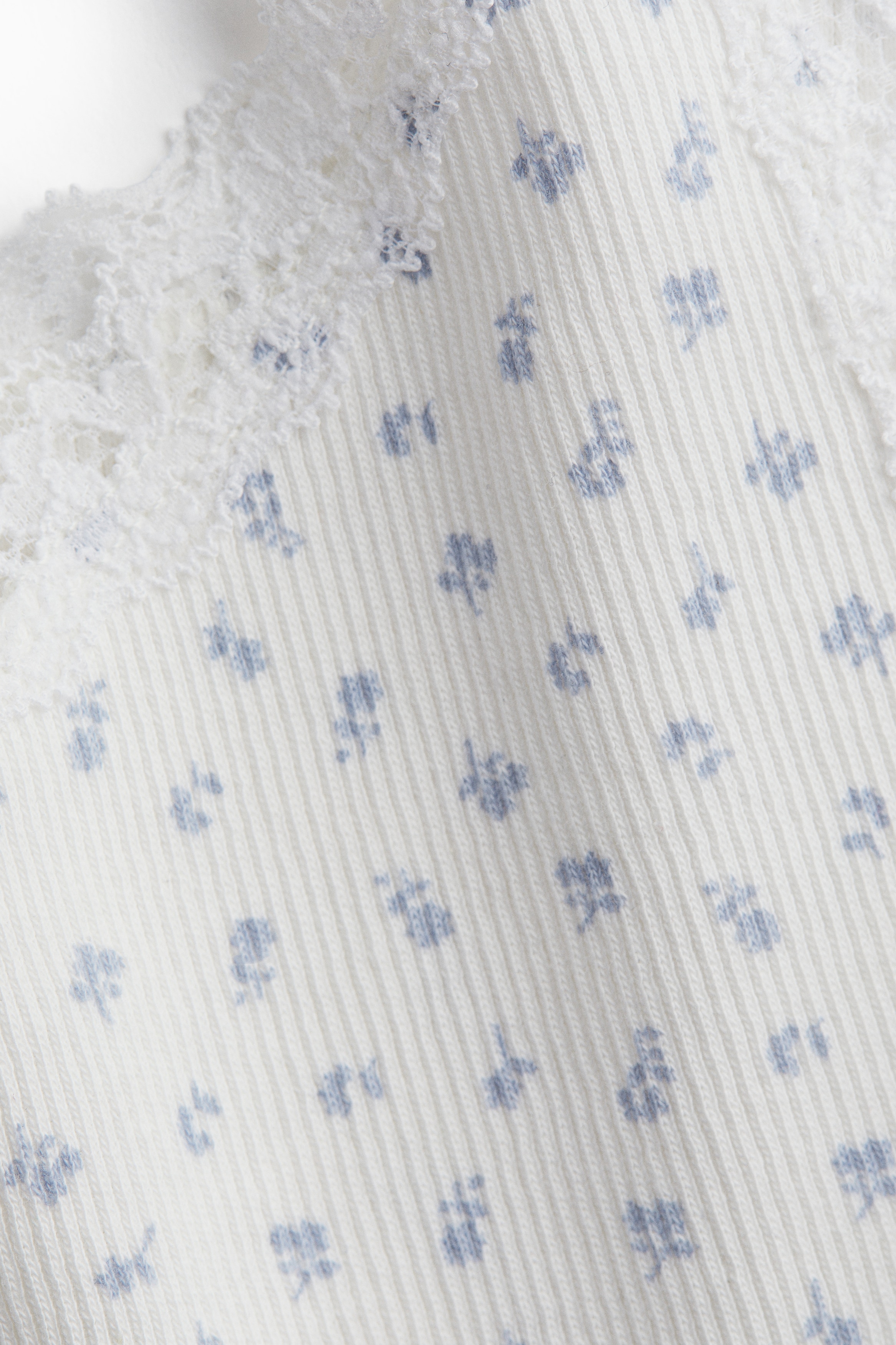 Lace-trimmed vest top
