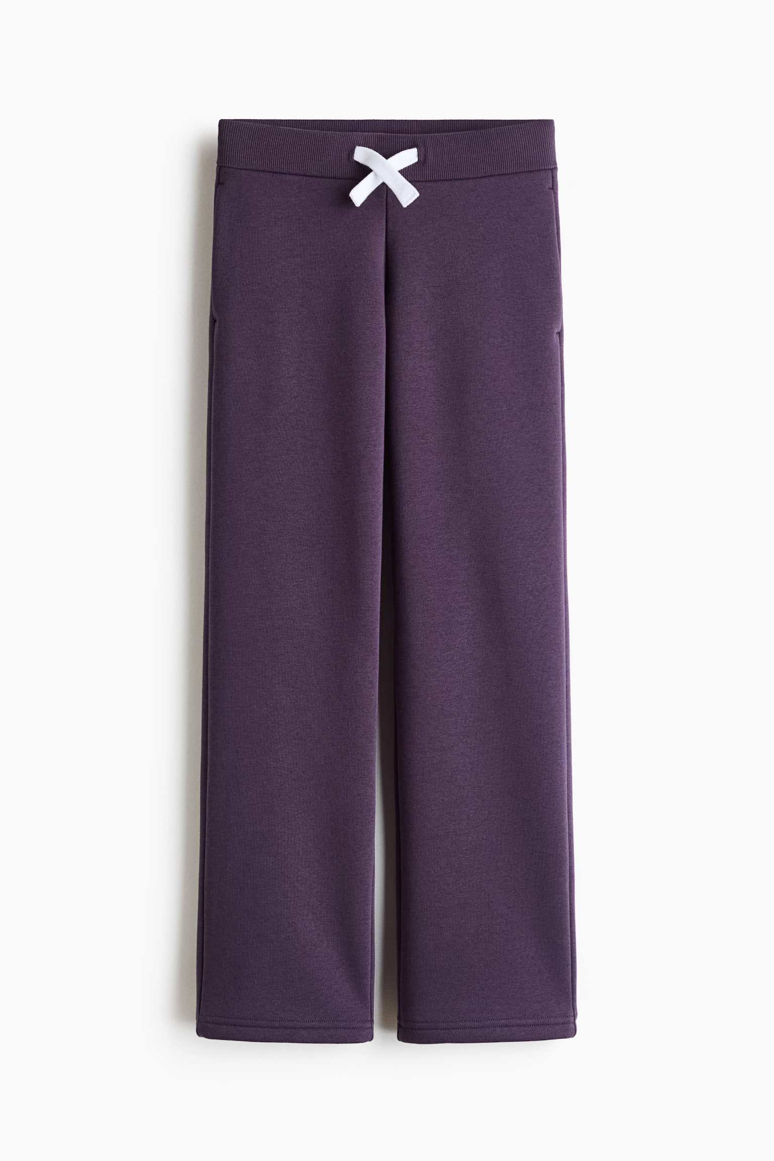 Loose Fit Wide sports joggers - Plum/Ivory - 1