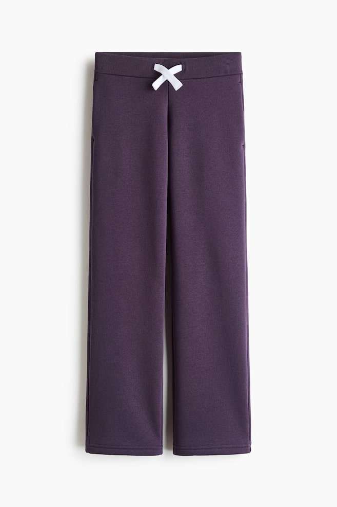 Loose Fit Wide sports joggers - Plum/Ivory/Dusty lilac - 1